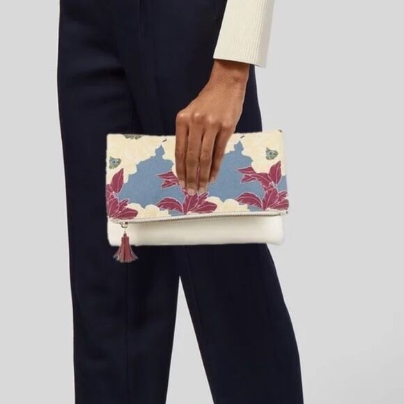 Rachel Pally Floral Clutch Bag in Cream and Red - Picture 2 of 6